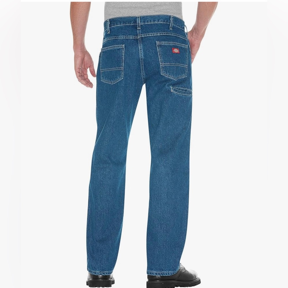 Dickies carpenter jeans stone washed indigo blue 33x30
